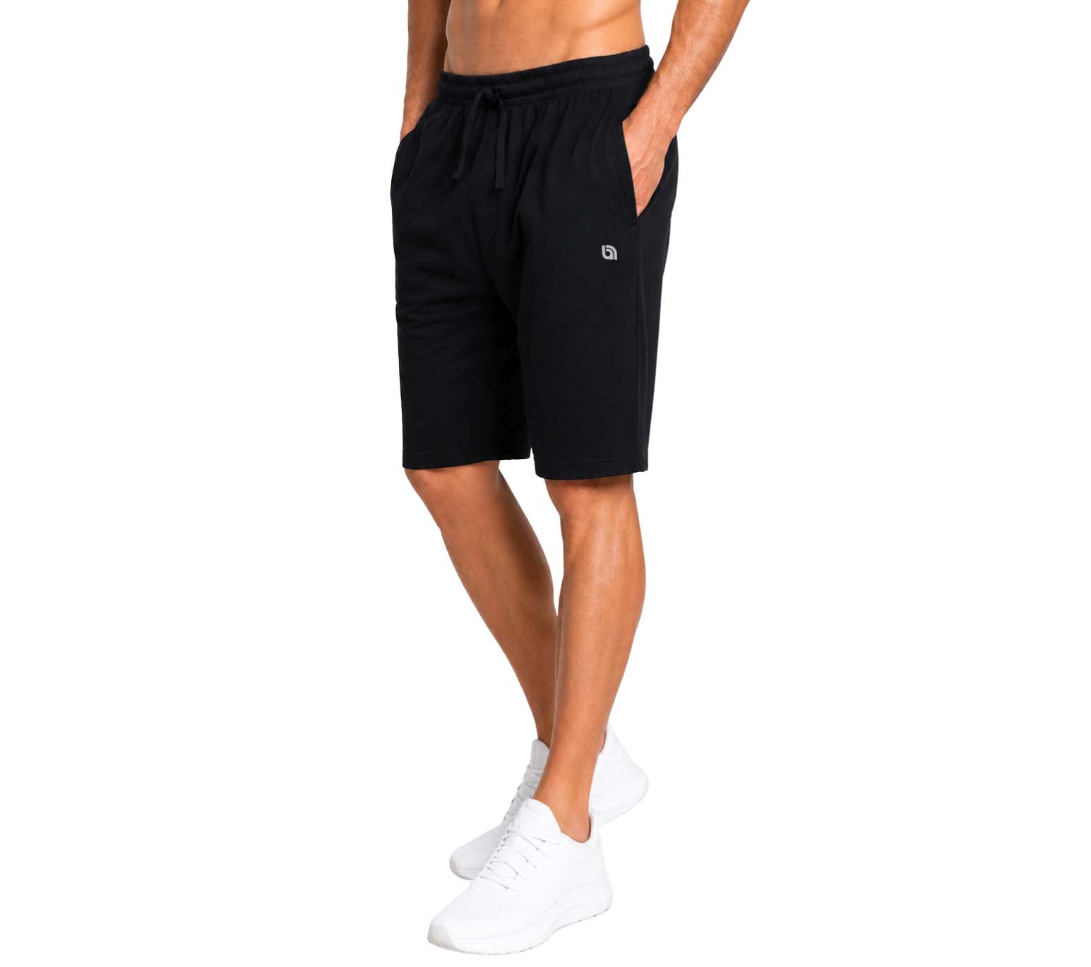 Bahob® Men's Jersey Short with Pockets Cotton Summer Elasticated Waistband Jogging S-3XL