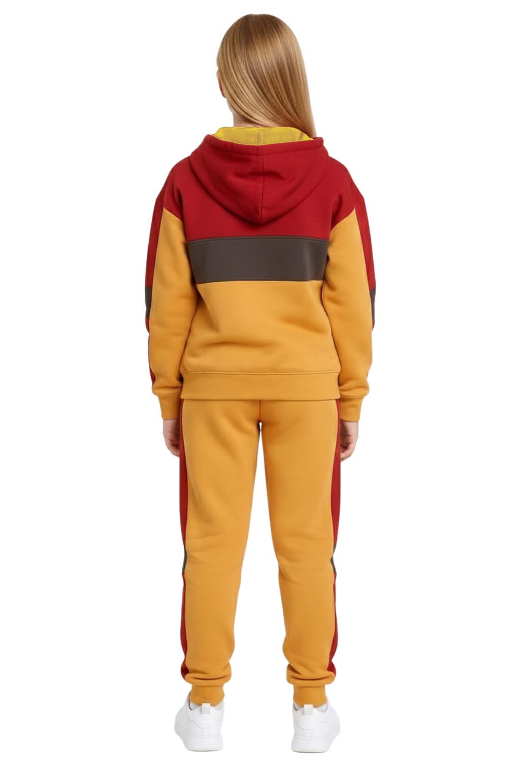 Bahob® Girls Tracksuits Set Top And Bottoms Fleece Zipper Hoodie Contrast Panel Butterfly Print Girl's Sportswear Set Tracksuits Activewear Set 3-14 Years