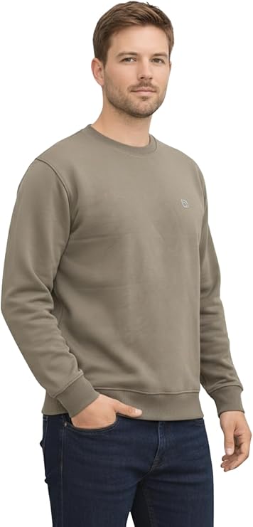 Bahob® Men's Fleece Crew Neck Sweatshirt Pullovers Long Sleeve Jumper, Sweater S-3XL