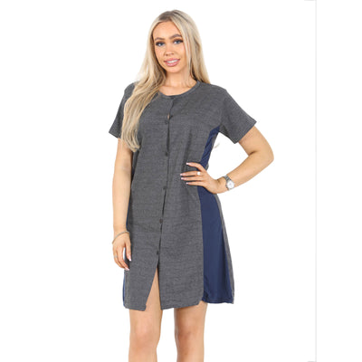 Bahob® Ladies Nightdress Cotton Short Sleeve Night Shirt Nightdress Women's Nightie Nightwear Loungewear S-XXL