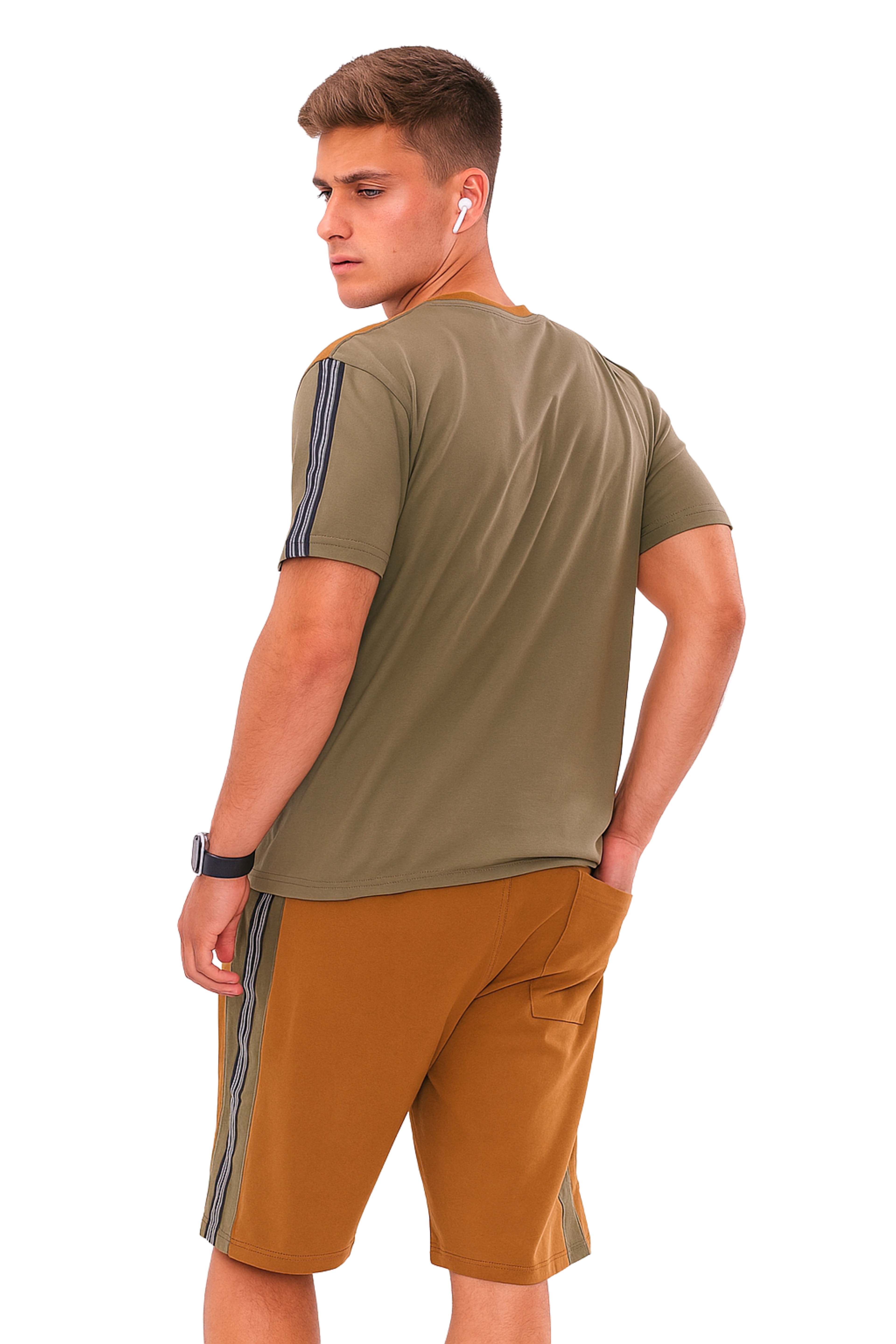 Bahob® Men's Short Pyjama Sets Soft Cotton Men's Short PJs, Sleepwear Nightwear Set for Men