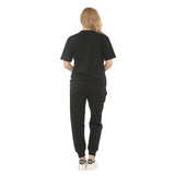 Women’s Sportswear Set, 2 Piece Women Track Suit Short Sleeve and Jogger Pants with Pockets Terry Fleece Ladies Tracksuits Activewear Gym Wear Set XS-XL