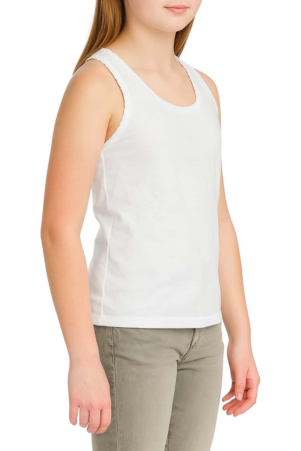 Bahob® 6 Pack Girl's Underwear Vests Soft Cotton Tank Tops Kids Sleeveless Vests Undershirts Cotton 5-14 Years