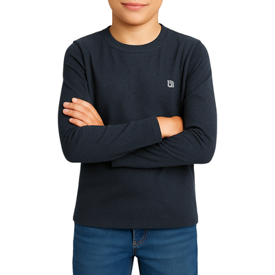 Bahob® 2 Pack Boys Long Sleeve T-Shirt Top Children's Round Neck Long-Sleeve T-Shirt Soft Cotton 3-14 Years kids t shirt