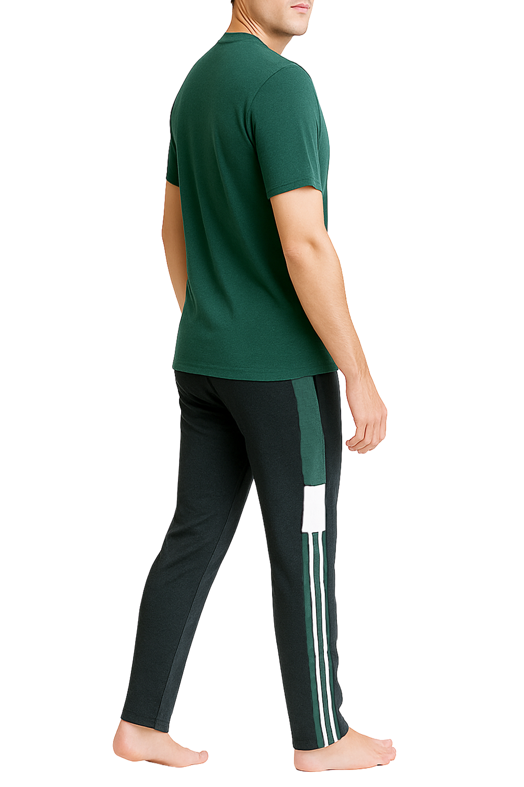 Bahob® Men's Pajamas Sets, Plain Short Sleeve Top and Bottoms Loungewear Set Soft Cotton Sleepwear Suits Nightwear For Mens S to 3XL