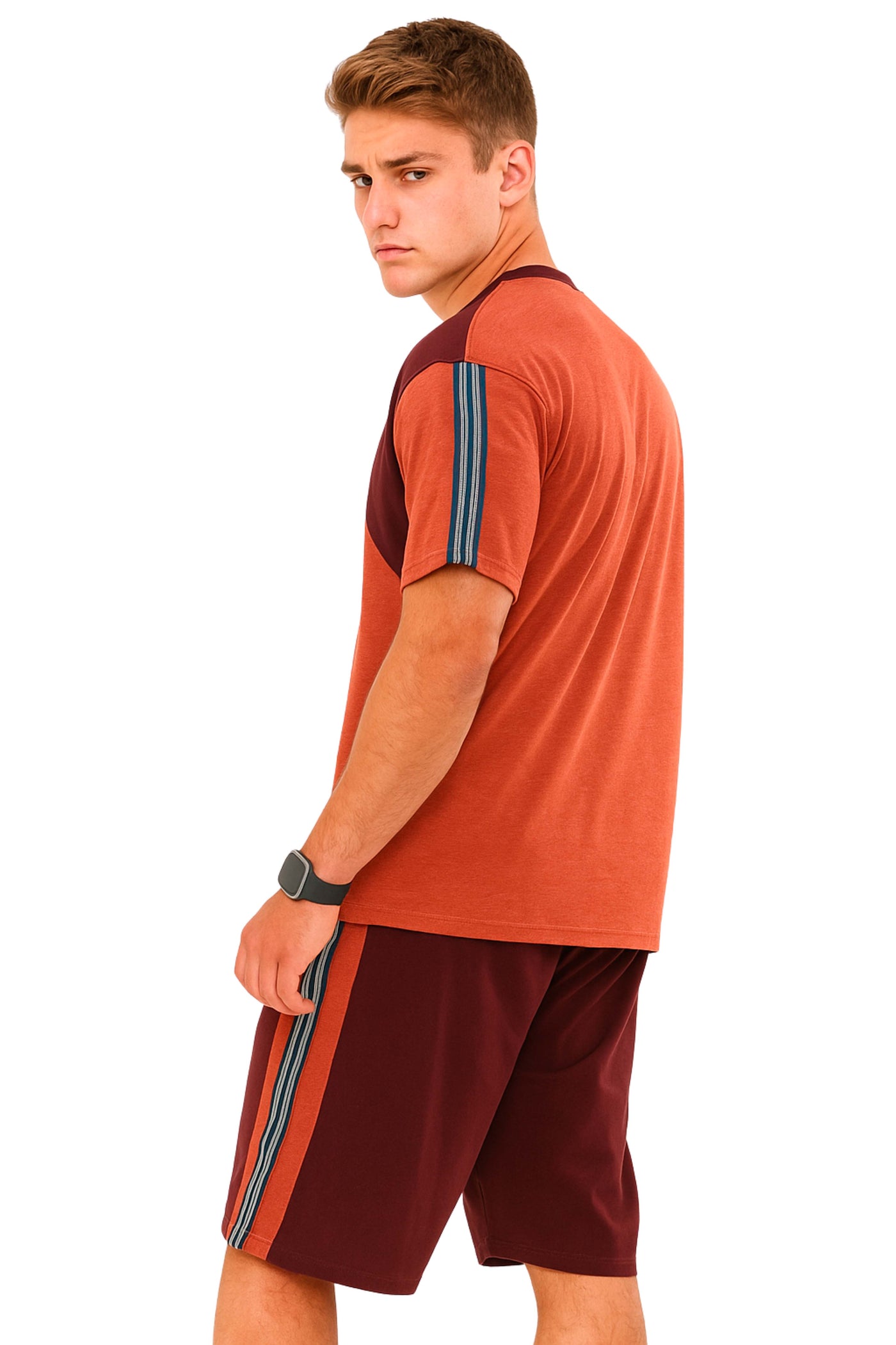 Bahob® Men's Short Pyjama Sets Soft Cotton Men's Short PJs, Sleepwear Nightwear Set for Men