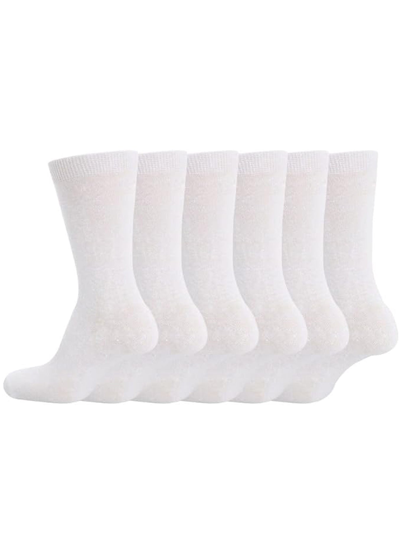 Bahob® 6 Pairs Unisex Back to School Cotton Rich Plain Ankle School Socks. - Bahob