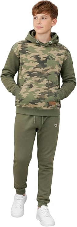Boys Tracksuit Fleece Kids Pull Over Hooded Jogging Bottoms and Hoodie UK