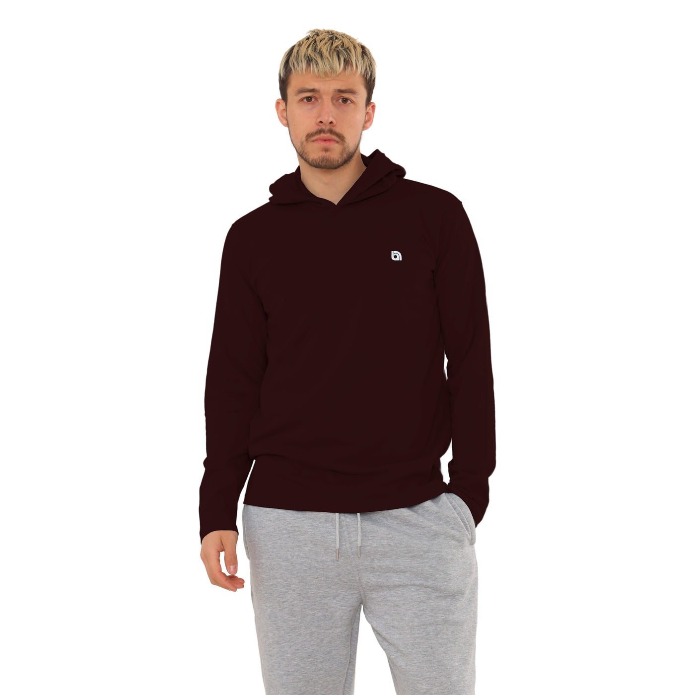 2 Pack Men's Lightweight Jersey Pullover Hoodie Long Sleeve Hooded T-Shirt for Gym & Everyday Wear S-3XL