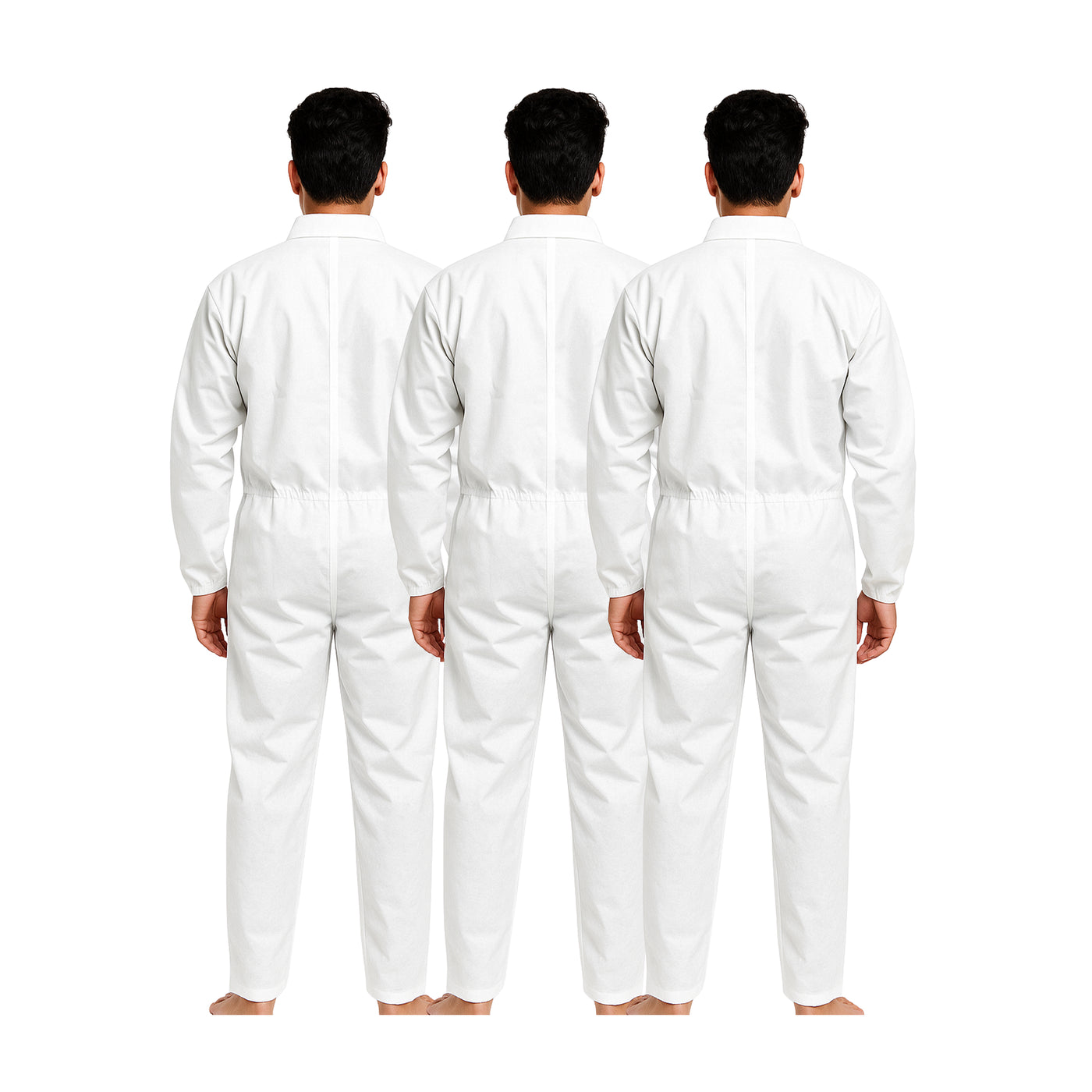 1 & 3 Pack Protective Disposable Overall Paper Boiler Suit Coveralls Protection Suit Cuffs and Ankles