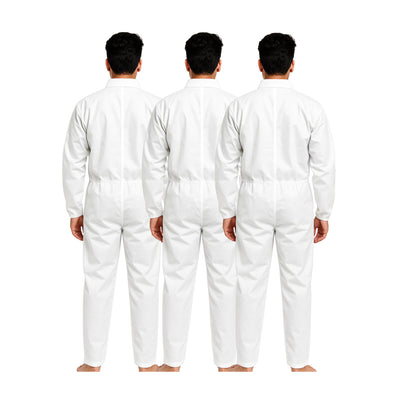 1 & 3 Pack Protective Disposable Overall Paper Boiler Suit Coveralls Protection Suit Cuffs and Ankles