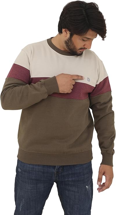 Bahob® Men's Fleece Crew Neck Sweatshirt Pullovers Long Sleeve Jumper, Sweater S-3XL