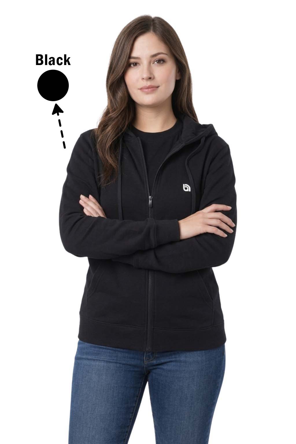 Bahob® Womens Ladies Plain Zip Up Hoodie Long Sleeve Sweatshirt Full Zip Top Soft Jumper Jacket Hoodies Top S-3XL