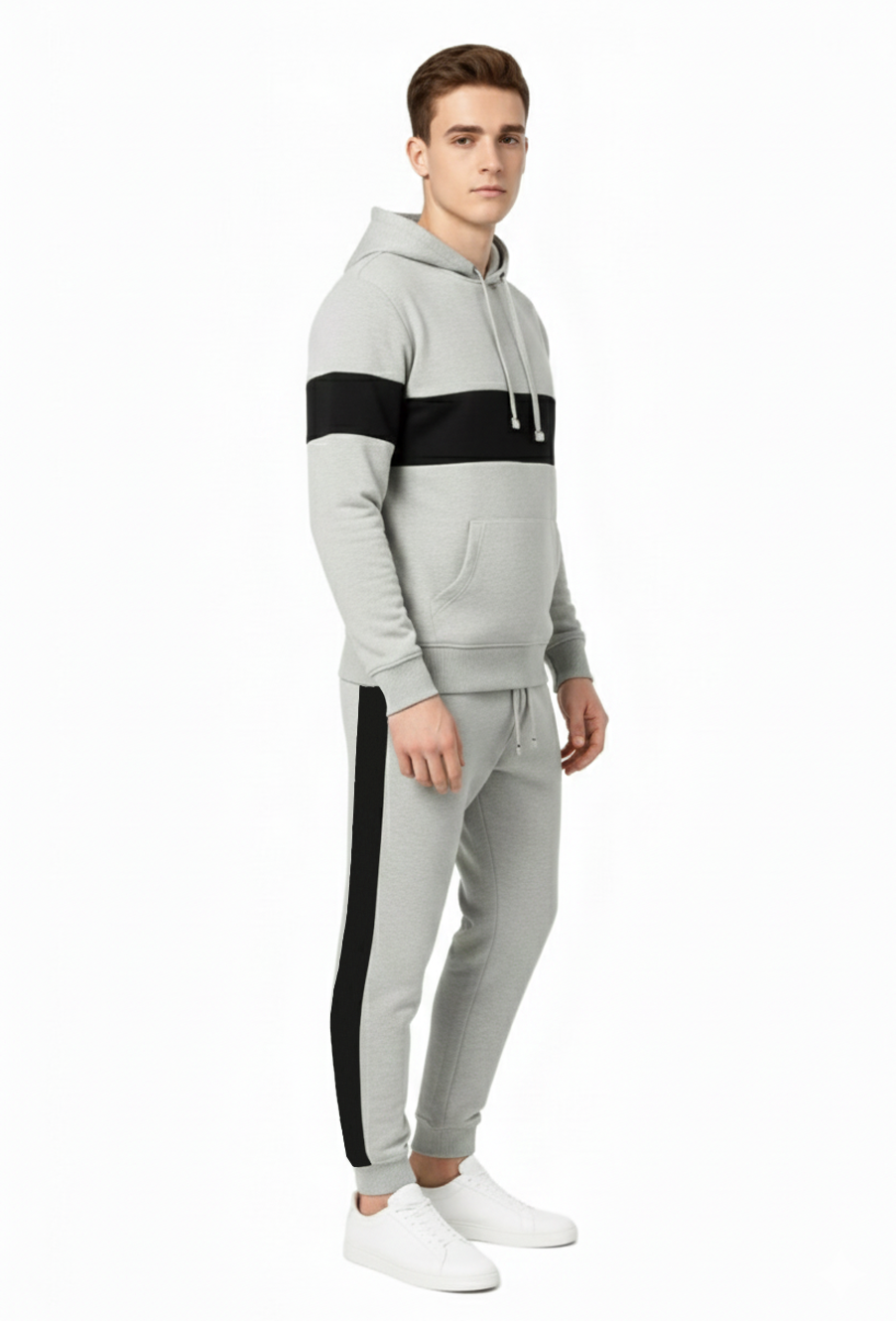 Bahob® Men's Tracksuit Set Full Sleeve Fleece Hoodie Top Jogging Bottoms Joggers