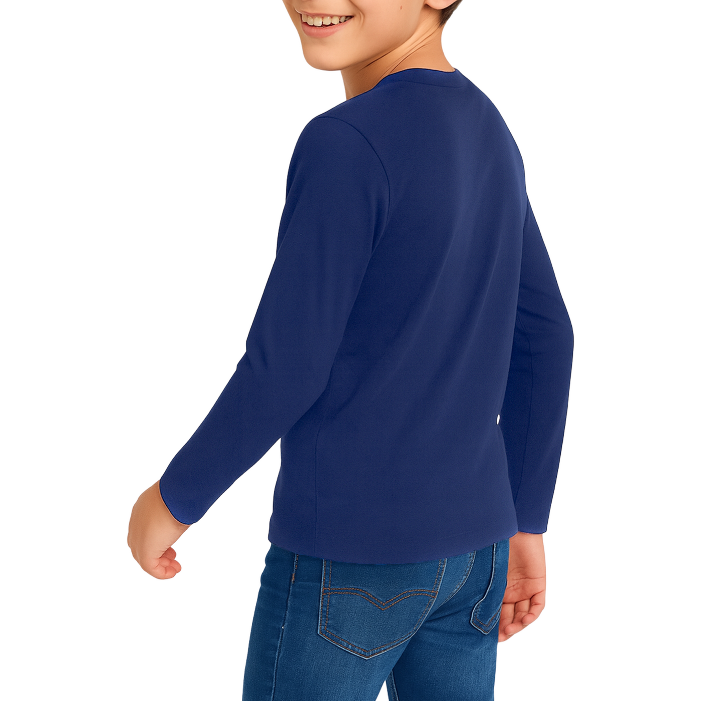 Bahob® 2 Pack Boys Long Sleeve T-Shirt Top Children's Round Neck Long-Sleeve T-Shirt Soft Cotton 3-14 Years kids t shirt