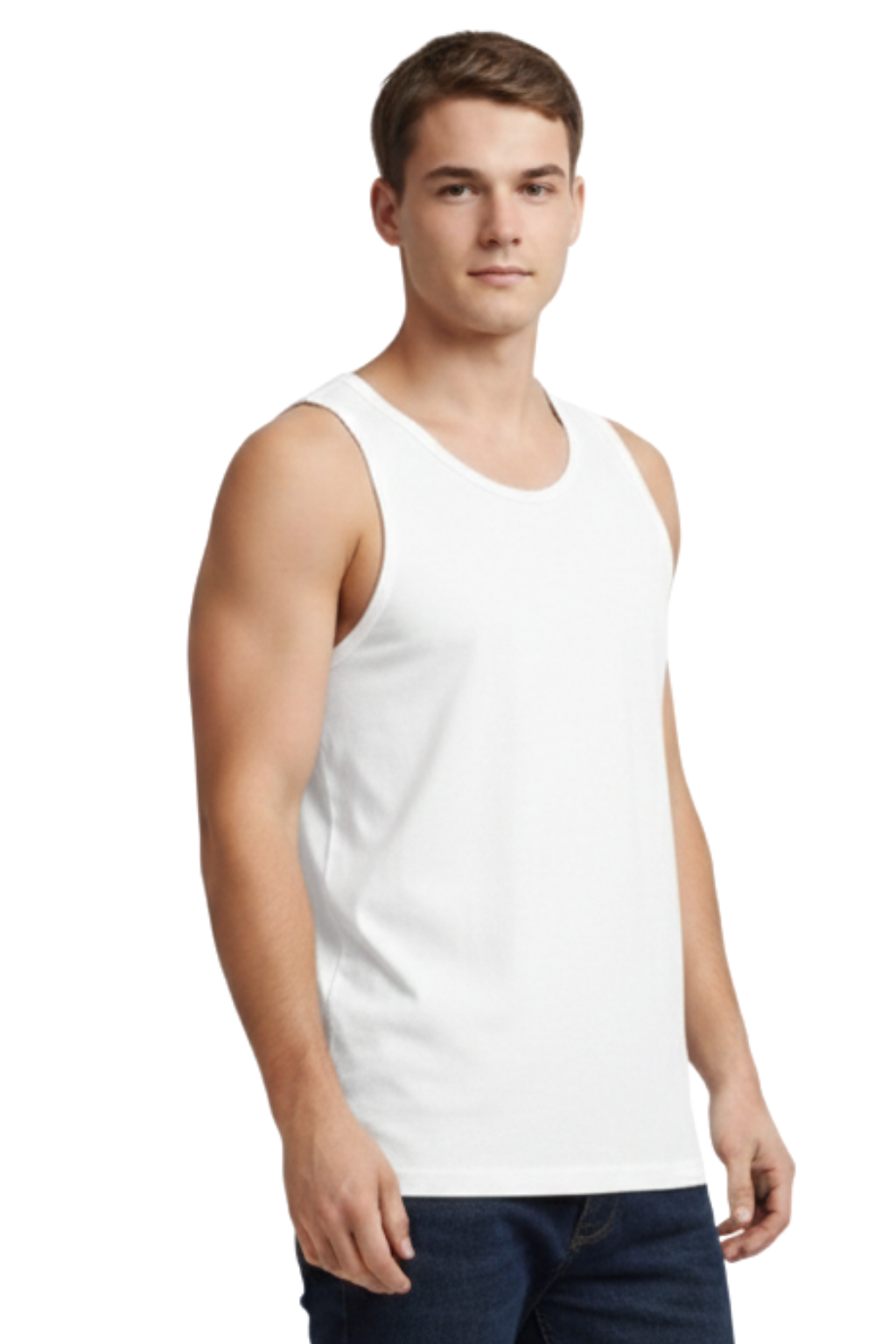Bahob® New Men's Vest Multi Pack Lot Basic Regular Fitted Cotton Tank Top Athletic Soft Assorted Pack of 3