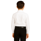 Bahob® 2 Pack Boy's School Uniform Long & Half Sleeve Button Down White School Shirts 3-14 Years