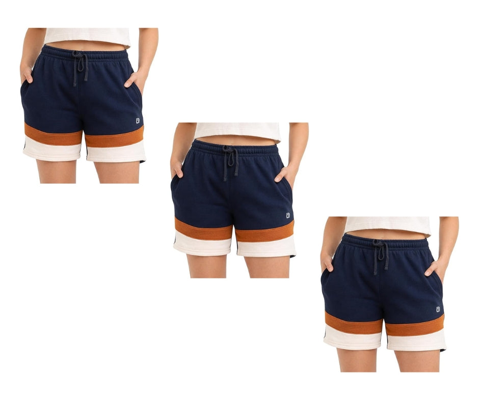 Bahob® 1 & 3 Pack Women's Fleece Short Summer Shorts with Elasticated Waistband 3 Pockets Knee Length Sweat Shorts Jogging Sport Workout Hiking Gym Athletic Running Shorts S-3XL