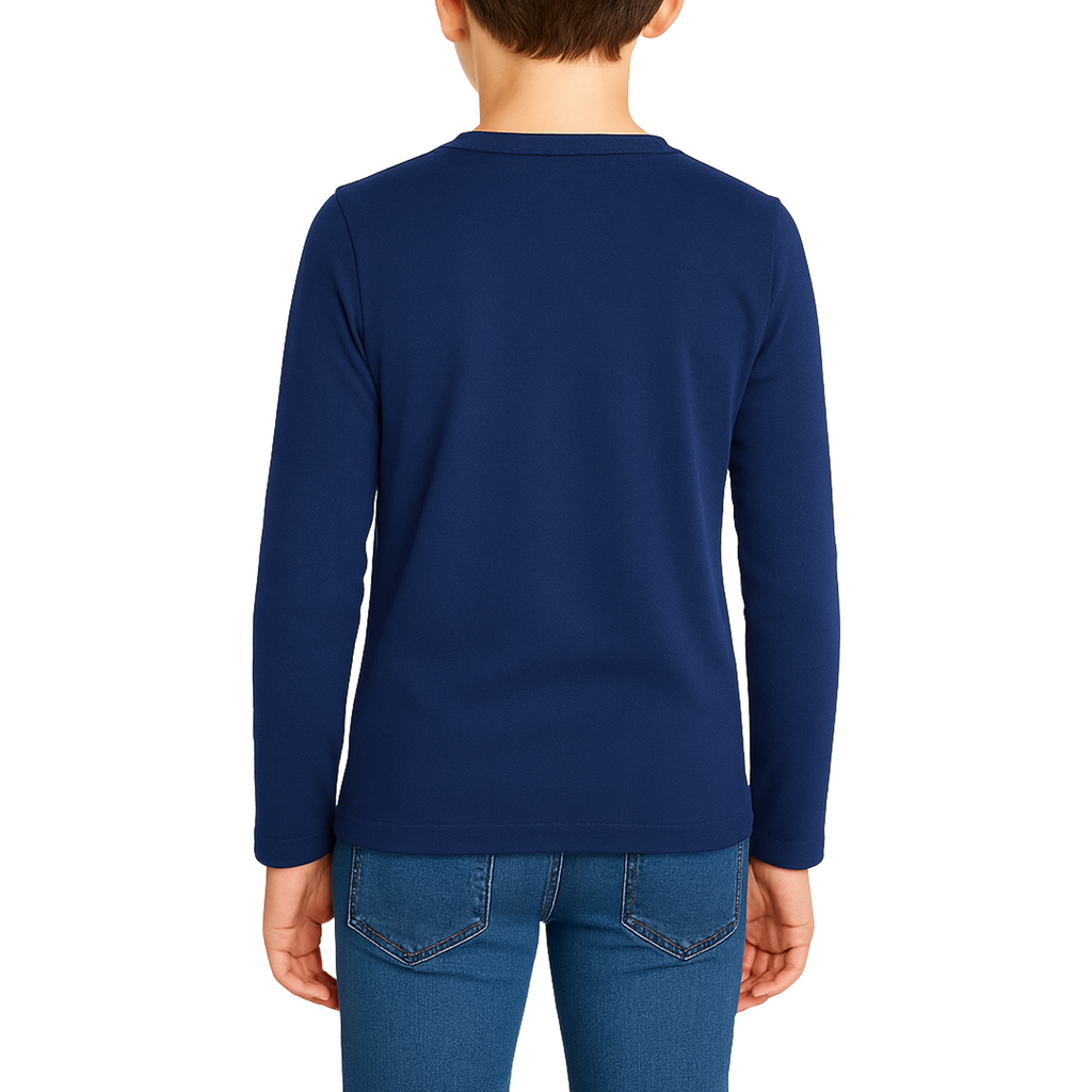Bahob® 2 Pack Boys Long Sleeve T-Shirt Top Children's Round Neck Long-Sleeve T-Shirt Soft Cotton 3-14 Years kids t shirt