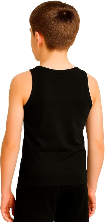 Bahob® 6 Pack Boy's Underwear Vests Soft Cotton Tank Tops Kids Sleeveless Vests Undershirts 100% Cotton