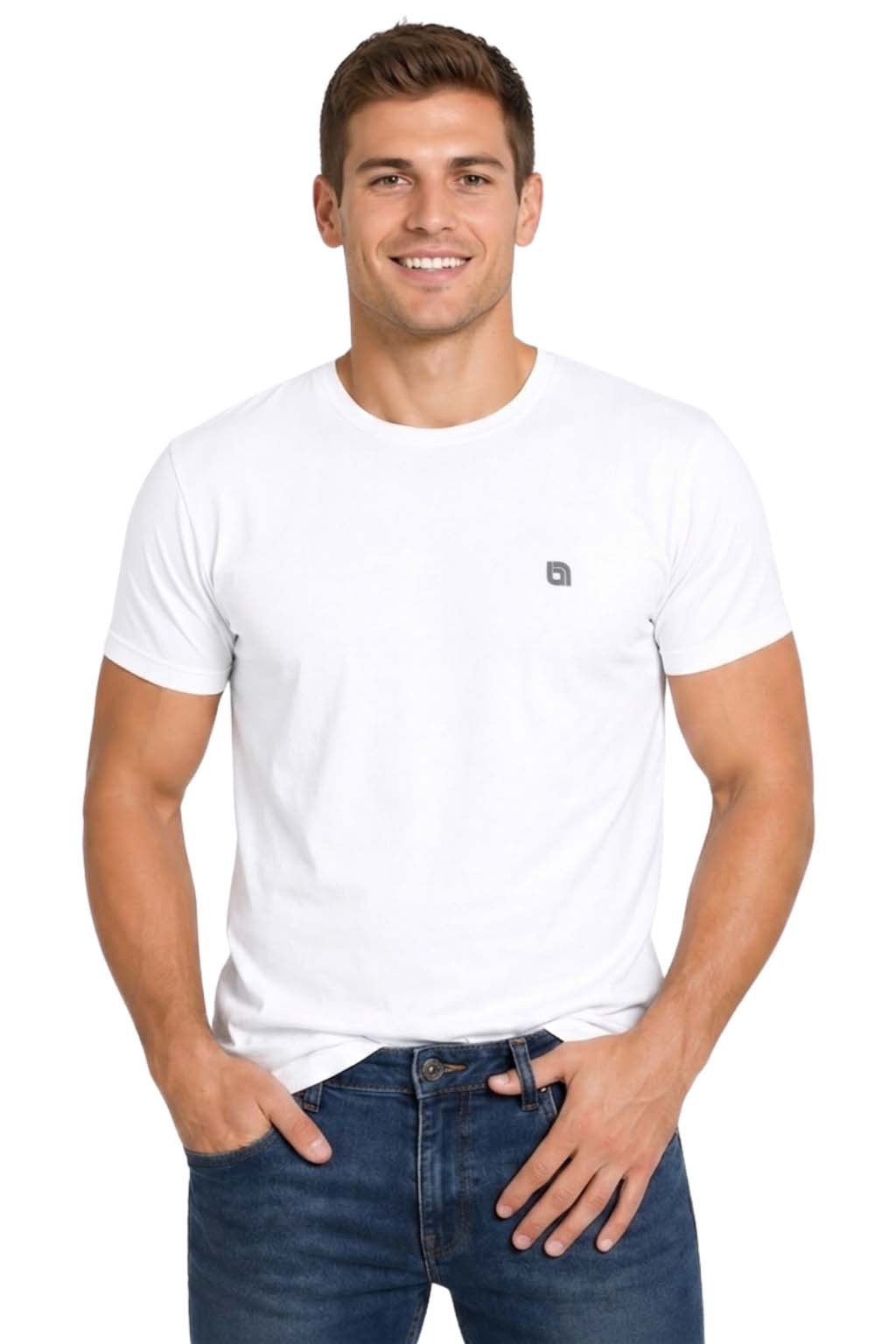 Bahob® Pack of 5 Men’s T-Shirts Crew Neck Short Sleeves Plain Soft Cotton Tops S-3XL