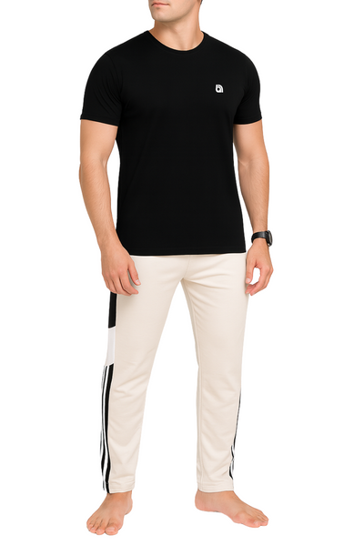 Bahob® Men's Pajamas Sets, Plain Short Sleeve Top and Bottoms Loungewear Set Soft Cotton Sleepwear Suits Nightwear For Mens S to 3XL