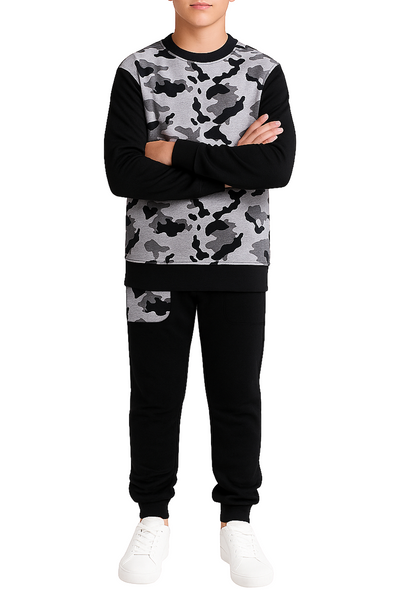 Bahob® 1 & 2 Pack Boys Girls Tracksuit, Unisex Jumper Sweatshirt and Jogger Bottoms Tracksuit Set for Kids 3-14 Years