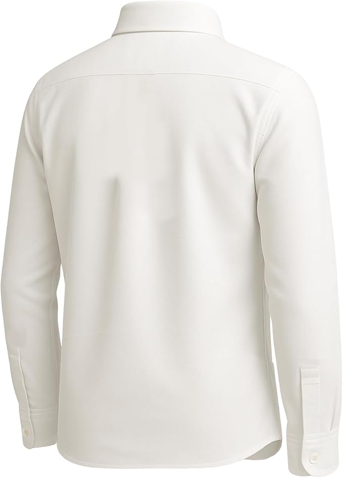 Bahob® 2 Pack Boy's School Uniform Long Sleeve Button Down White School Shirts 3-14 Years