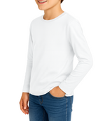 3 Pack Boys Girls Long Sleeved Top Round Neck Kids T Shirts Soft Cotton PE Top 5-14 Years