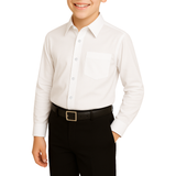 Bahob® 2 Pack Boy's School Uniform Long & Half Sleeve Button Down White School Shirts 3-14 Years