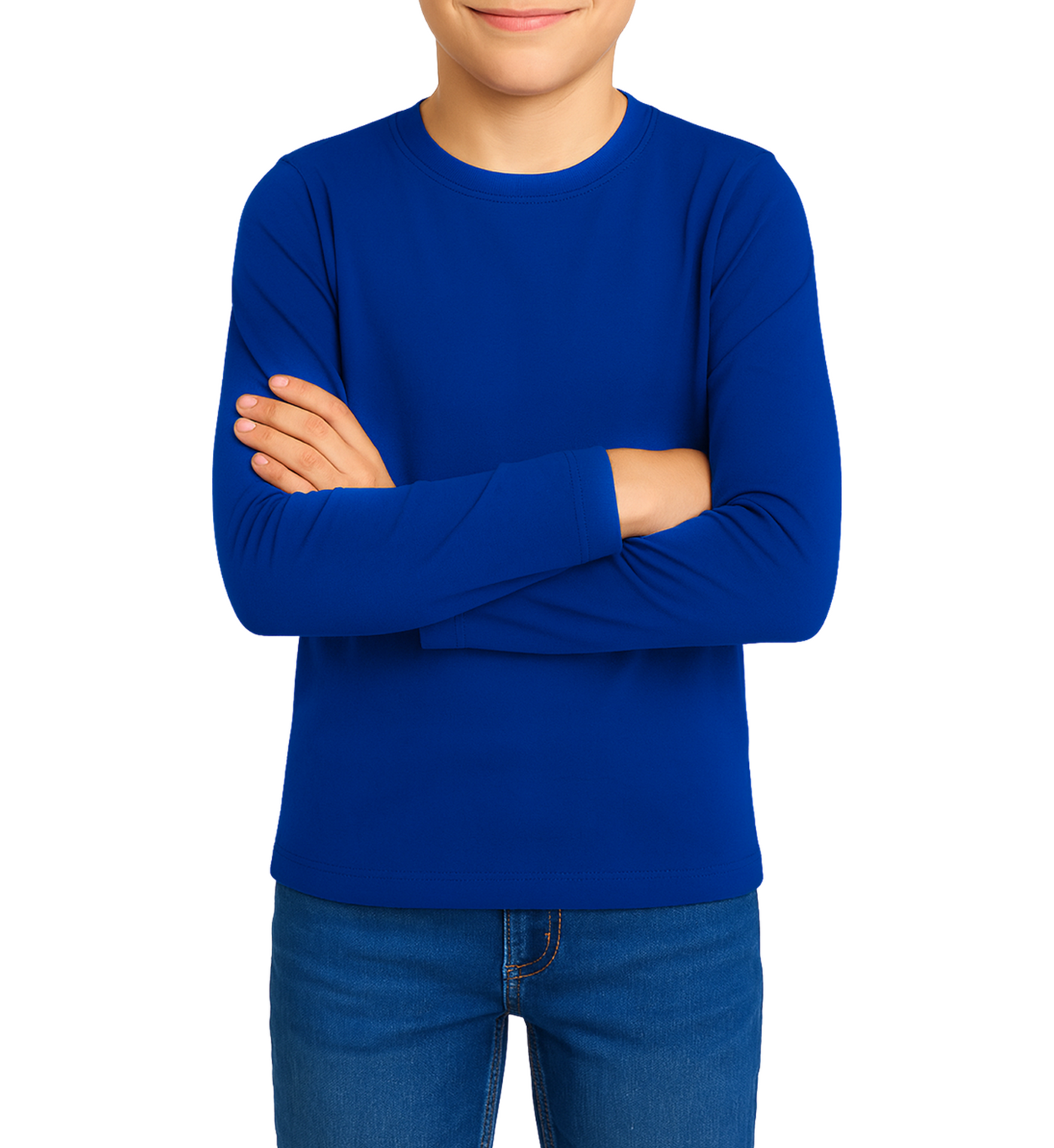 3 Pack Boys Girls Long Sleeved Top Round Neck Kids T Shirts Soft Cotton PE Top 5-14 Years