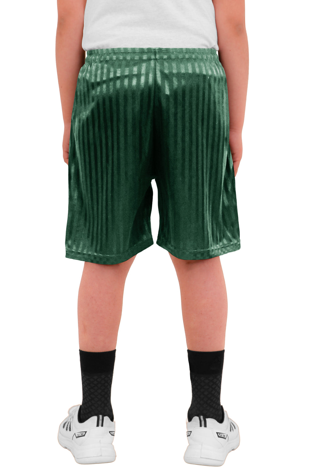2 Pack Boys Girls Unisex Shadow Stripe Gym Sports Football Games School PE Shorts 5 to 14 Years