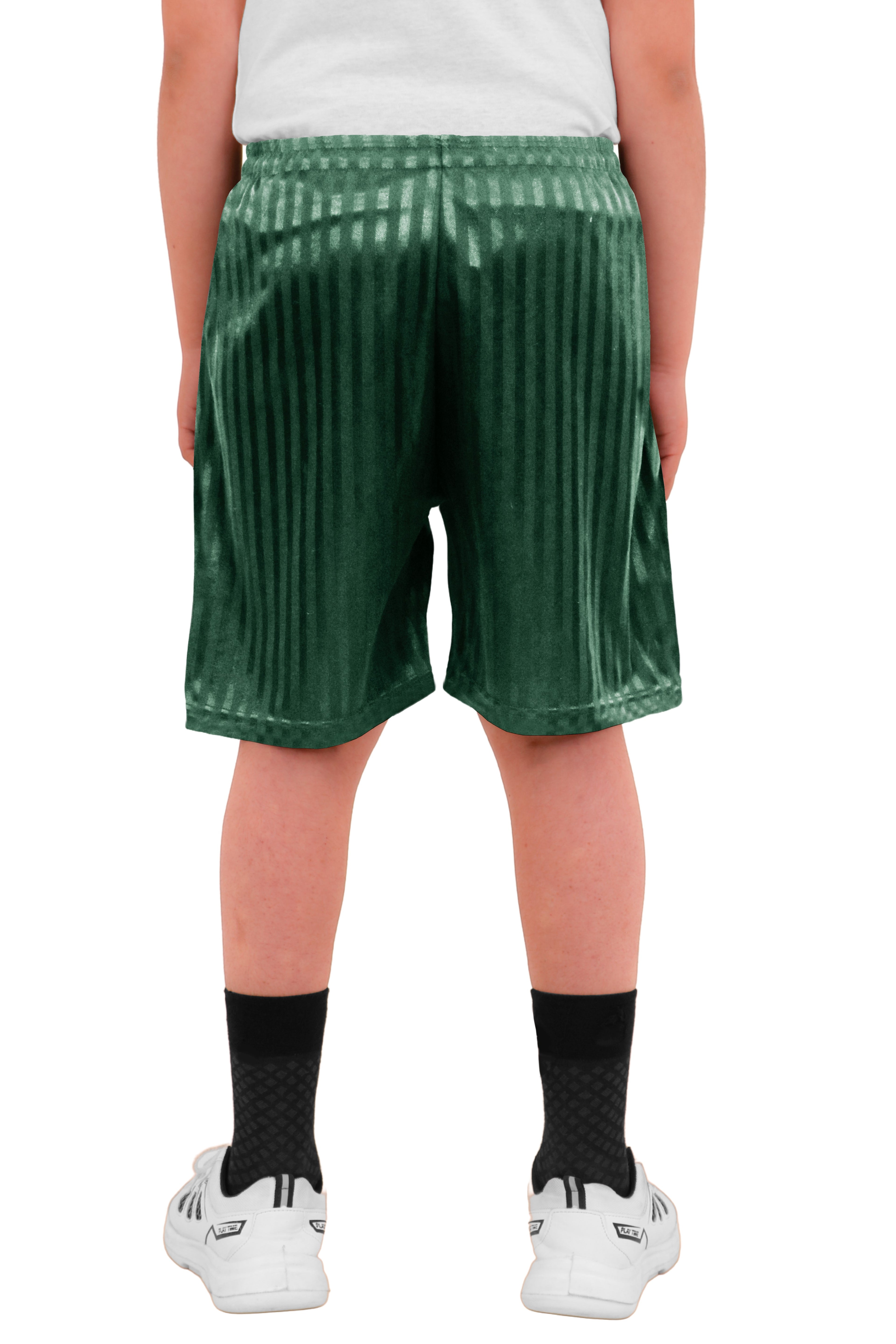 2 Pack Boys Girls Unisex Shadow Stripe Gym Sports Football Games School PE Shorts 5 to 14 Years