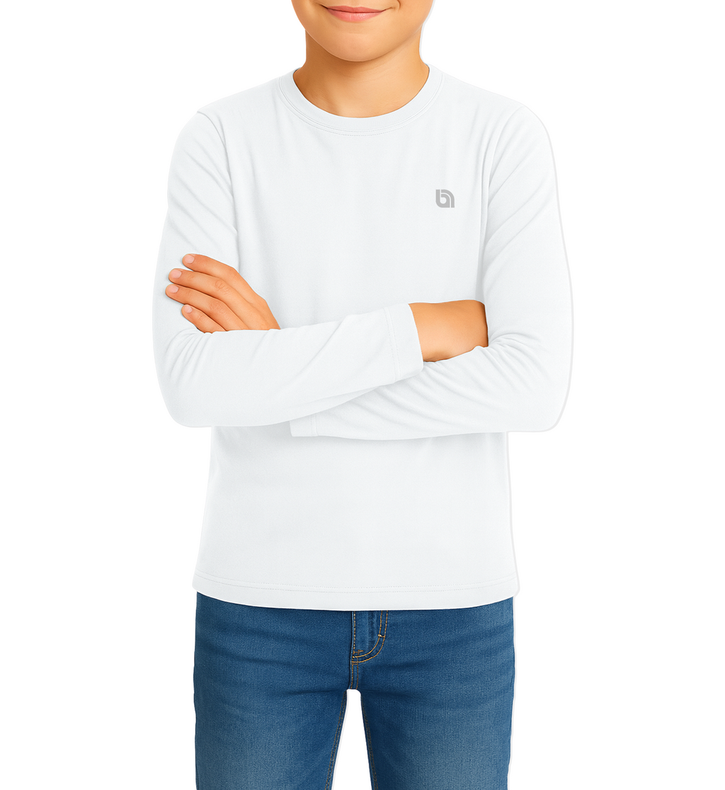 Bahob® 2 Pack Boys Long Sleeve T-Shirt Top Children's Round Neck Long-Sleeve T-Shirt Soft Cotton 3-14 Years kids t shirt