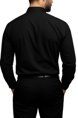 Bahob® Men's Formal Dress Shirt Long Sleeve Mens Dress Shirt 100% Cotton Plain Business Wedding Work Causal Button Down Shirts for Men with Pocket S-3XL