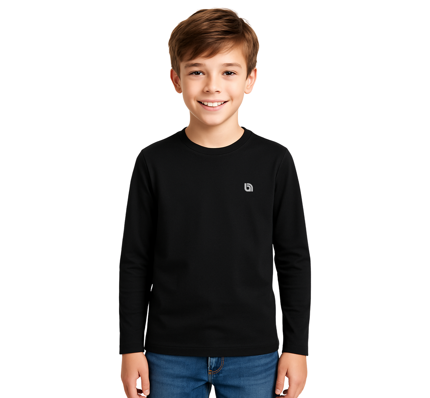 Bahob® 2 Pack Boys Long Sleeve T-Shirt Top Children's Round Neck Long-Sleeve T-Shirt Soft Cotton 3-14 Years kids t shirt