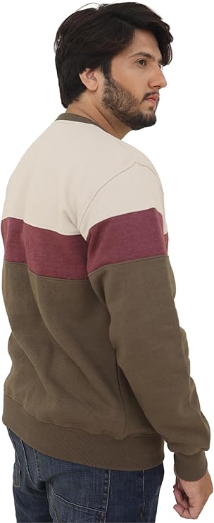 Bahob® Men's Fleece Crew Neck Sweatshirt Pullovers Long Sleeve Jumper, Sweater S-3XL