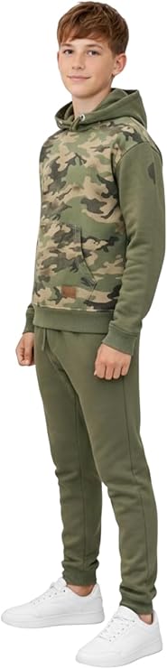 Boys Tracksuit Fleece Kids Pull Over Hooded Jogging Bottoms and Hoodie UK