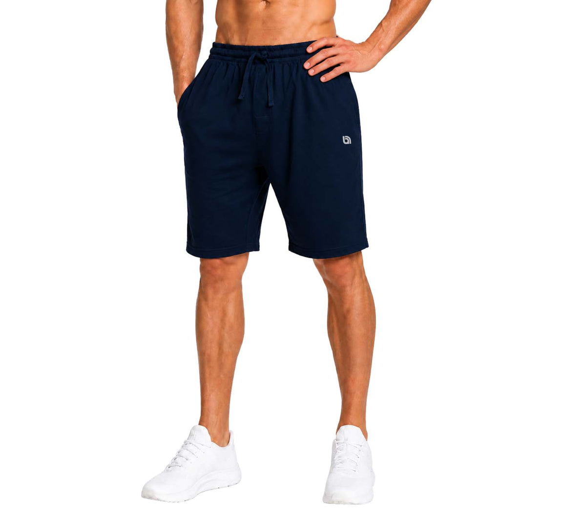 Bahob® Men's Jersey Short with Pockets Cotton Summer Elasticated Waistband Jogging S-3XL