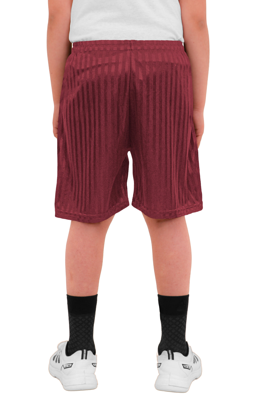 2 Pack Boys Girls Unisex Shadow Stripe Gym Sports Football Games School PE Shorts 5 to 14 Years