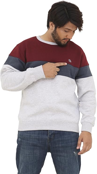Bahob® Men's Fleece Crew Neck Sweatshirt Pullovers Long Sleeve Jumper, Sweater S-3XL