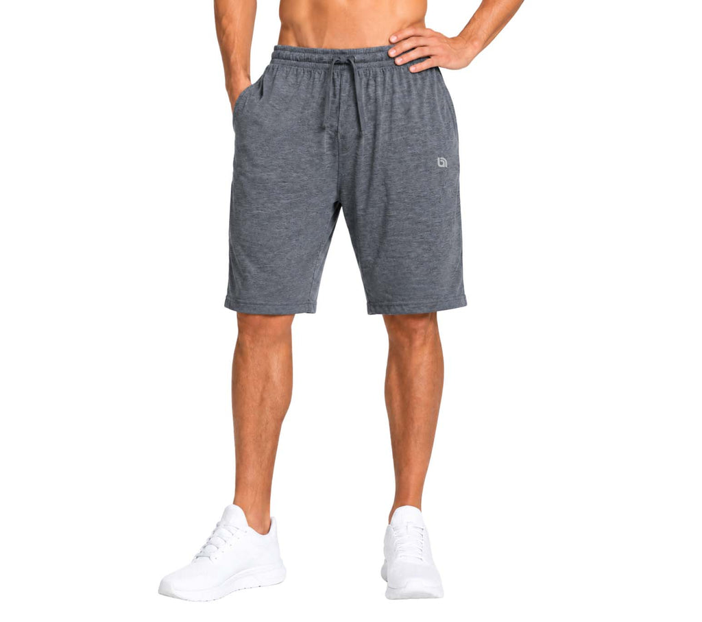 Bahob® Men's Jersey Short with Pockets Cotton Summer Elasticated Waistband Jogging S-3XL