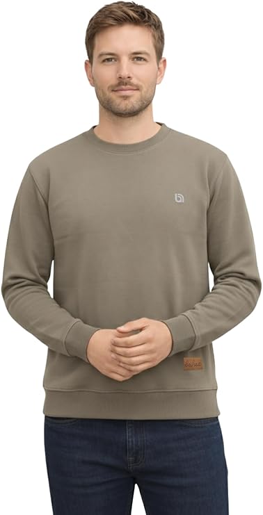 Bahob® Men's Fleece Crew Neck Sweatshirt Pullovers Long Sleeve Jumper, Sweater S-3XL