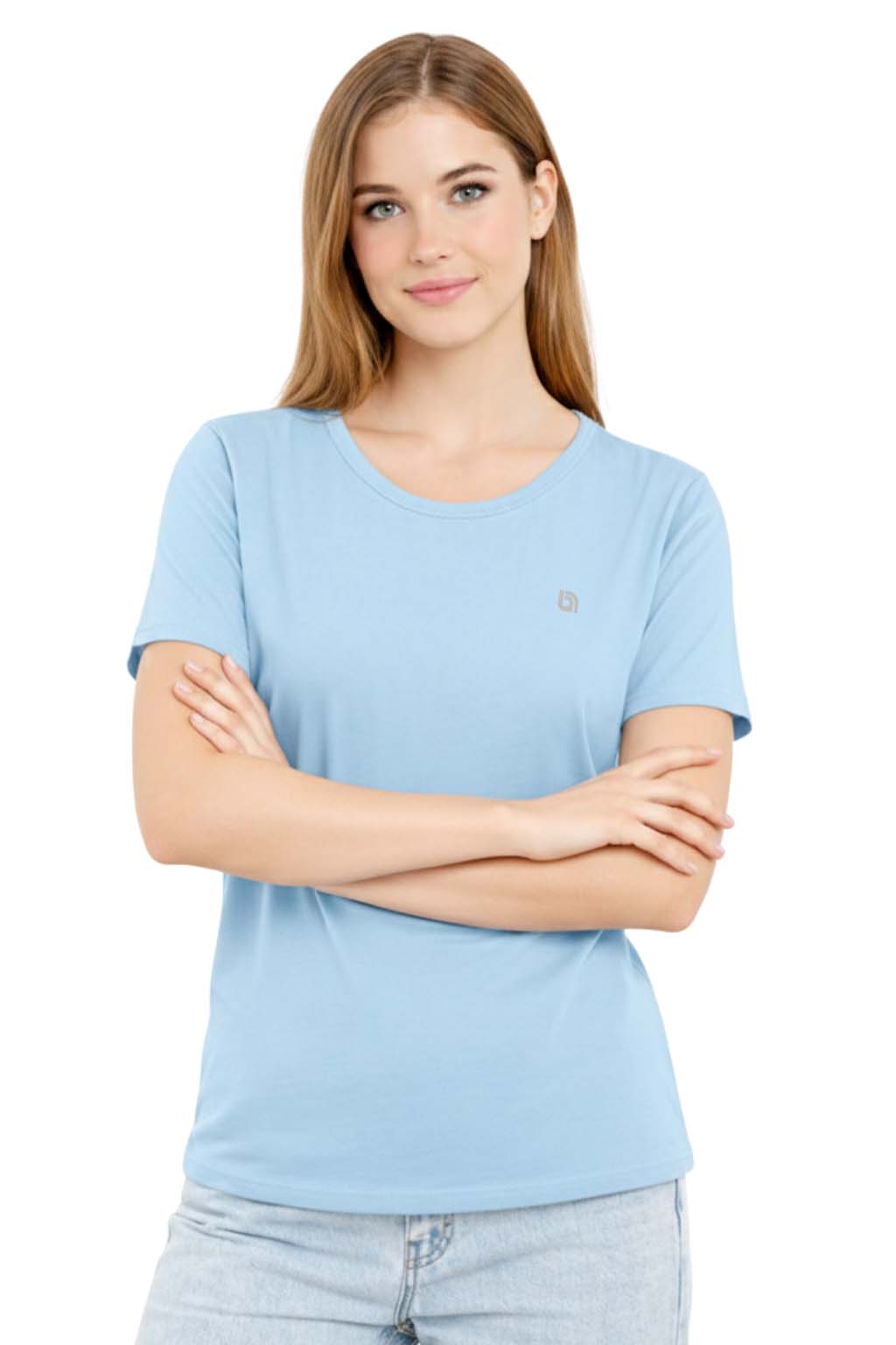 Bahob® 3 Pack Women's Classic-Fit Short-Sleeve Crew neck Plain Cotton T-Shirt S-XXL