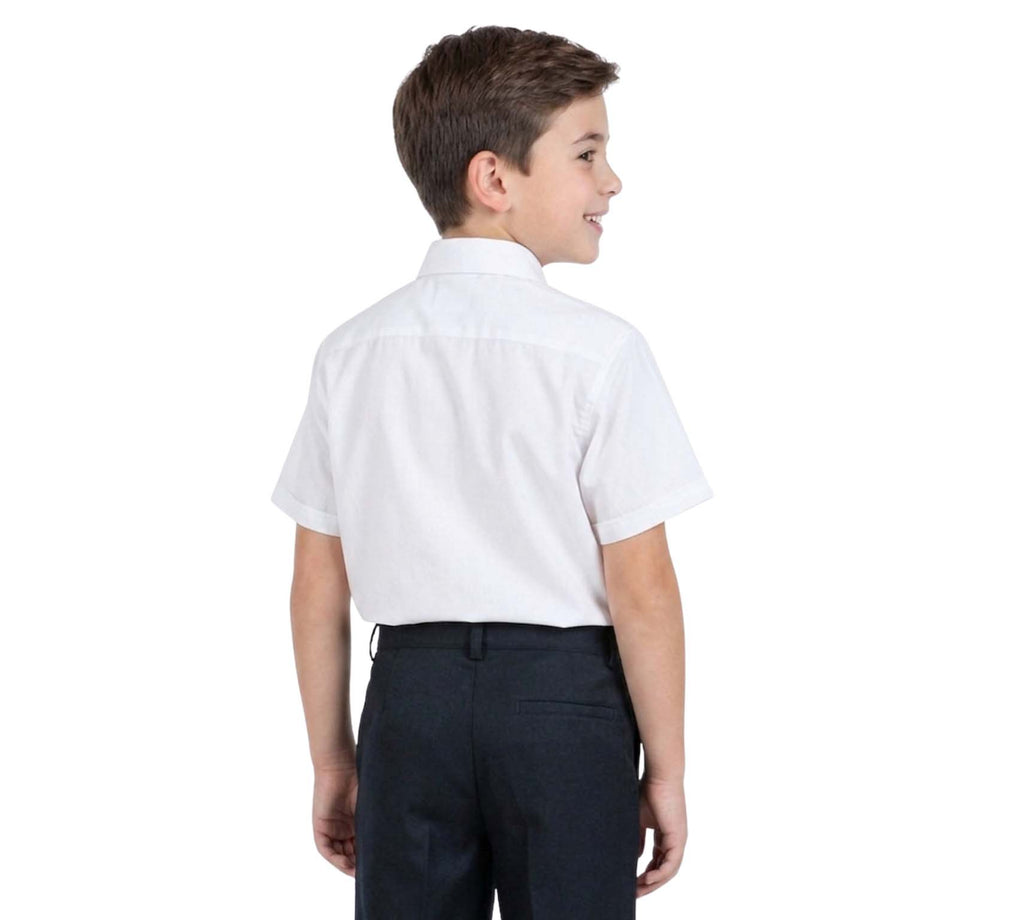 Bahob® 2 Pack Boy's School Uniform Long & Half Sleeve Button Down White School Shirts 3-14 Years