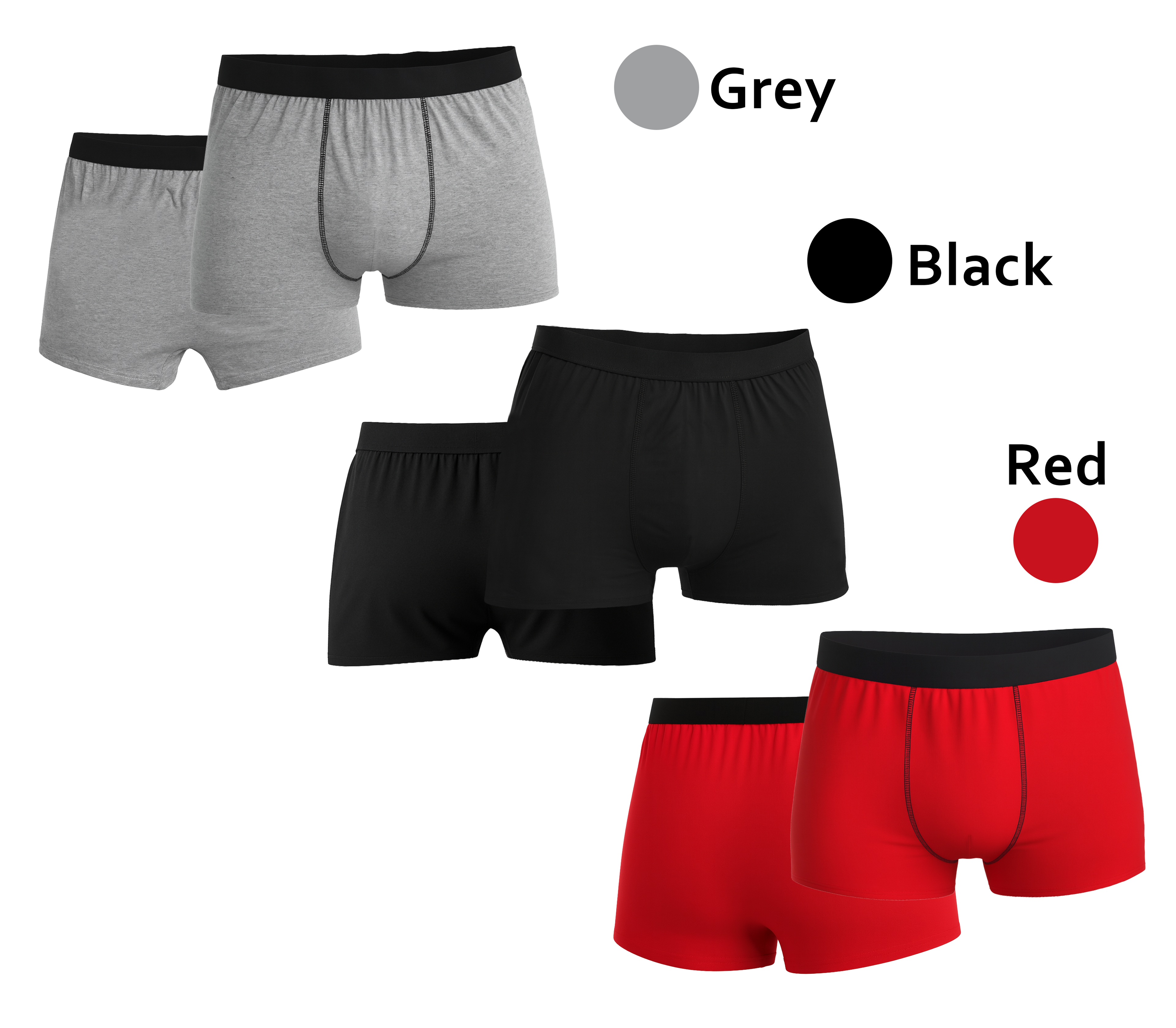 Bahob® Pack Of 6 Men's Boxers with Elastic Waist Shorts Underpants Trunks For Men's Soft Comfortable Men's Underwear S-3XL