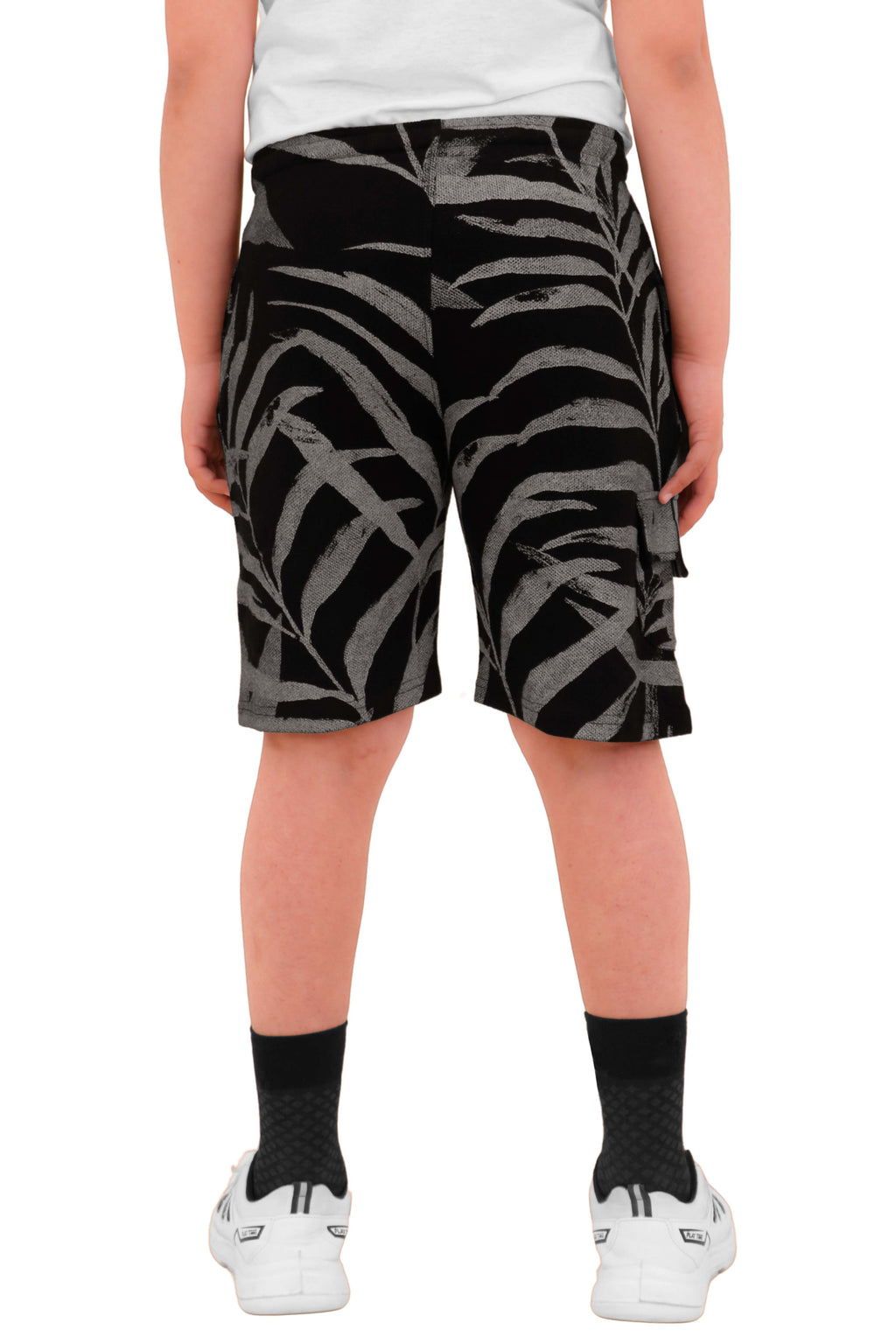 2 Pack Boys Cargo Shorts with Pockets Kids Terry Fleece Short Summer Shorts Elasticated Waistband 5-14 Years