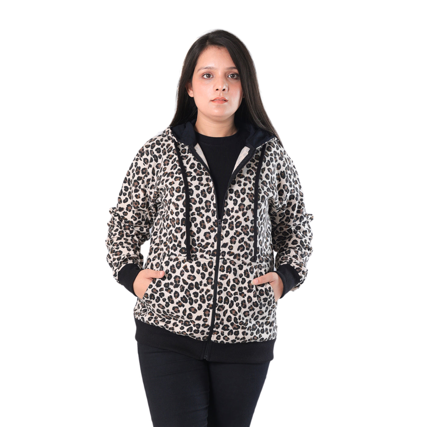 Bahob® Womens Ladies Plain Zip Up Hoodie Long Sleeve Sweatshirt Full Zip Top Soft Jumper Jacket Hoodies Top S-3XL