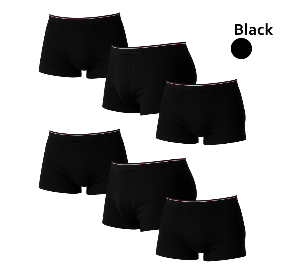 Bahob® Pack Of 6 Men's Boxers with Elastic Waist Shorts Underpants Trunks For Men's Soft Comfortable Men's Underwear S-3XL