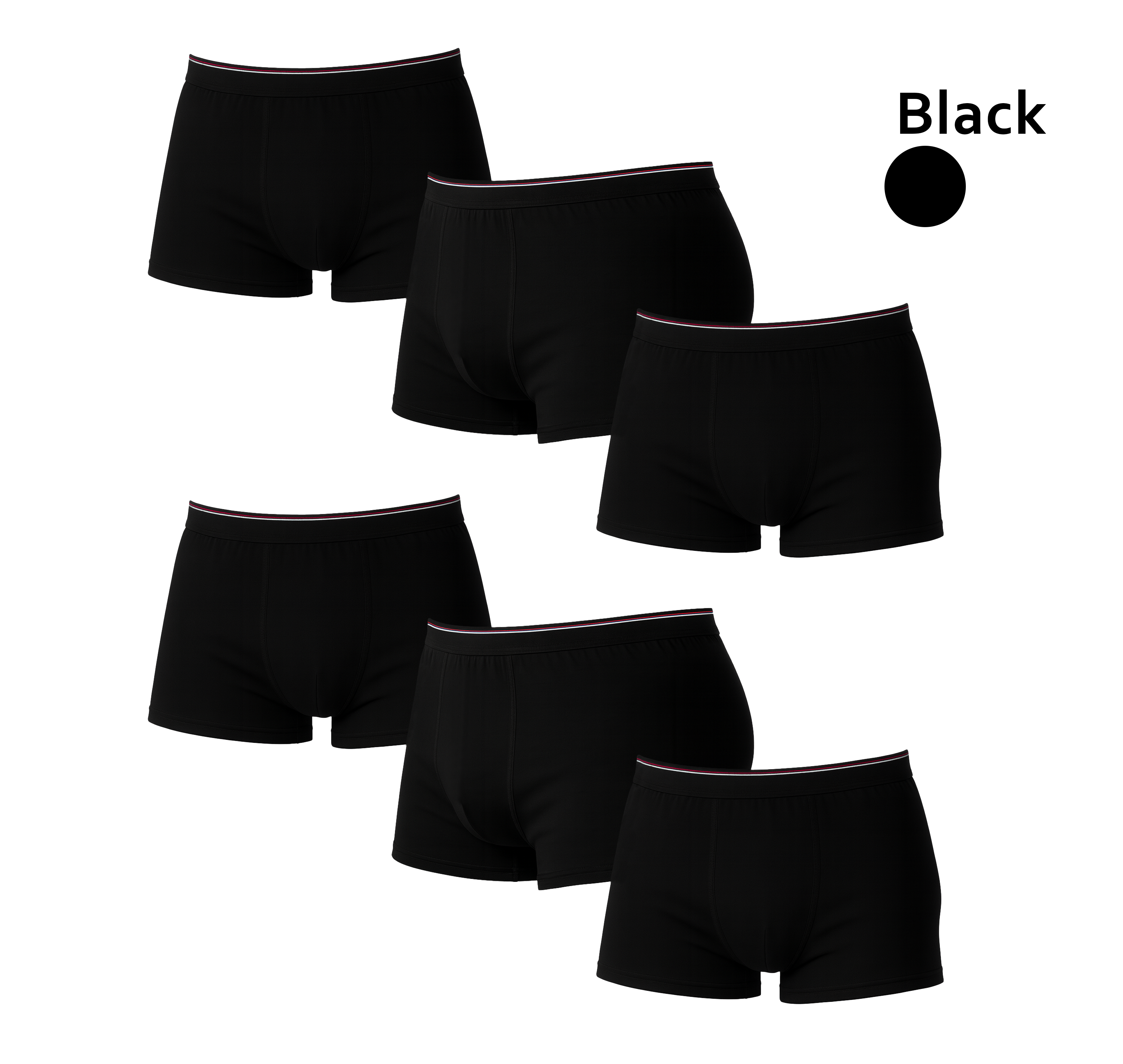 Bahob® Pack Of 6 Men's Boxers with Elastic Waist Shorts Underpants Trunks For Men's Soft Comfortable Men's Underwear S-3XL